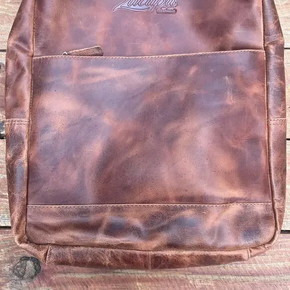 Artepiel Handmade Leather Backpack Brown 17” Ron Zacapa Centenario Guatemala NWT - Picture 12 of 16